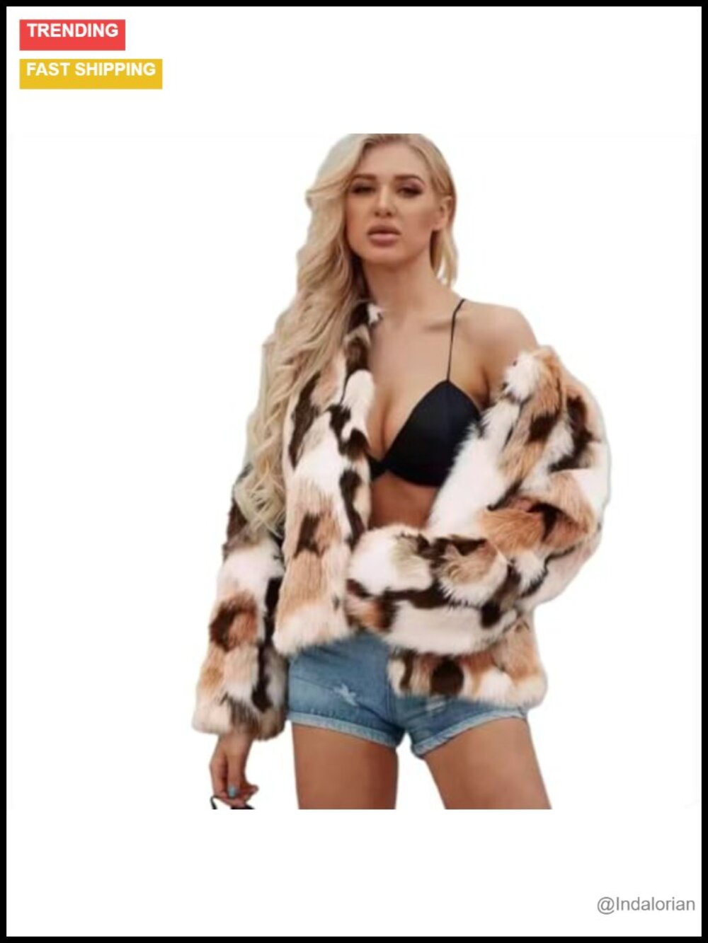Faux Fur Coat Jacket Womens Long Sleeve Cardigan Winter Warm Shorty